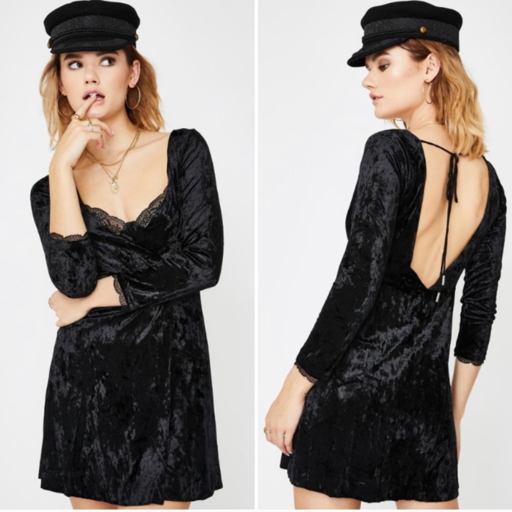 Free People Kat Velvet Mini Dress